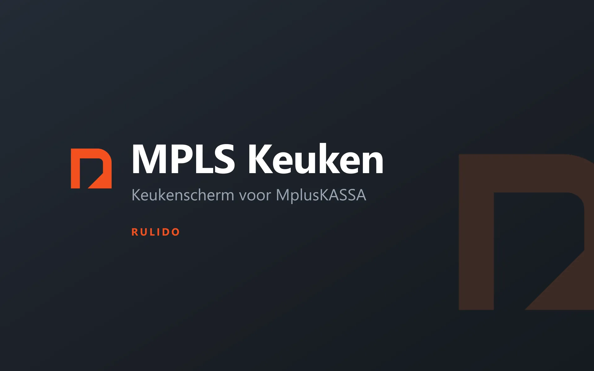 MPLS Keuken — Het keukenscherm van de horeca, op een tablet aan de muur